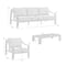Armen Living Mongo 4 Piece Outdoor Patio Furniture Set in Black Aluminum with Gray Cushions 840254332423 - alternate 4